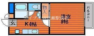 フォレスト庭瀬　B棟の物件間取画像